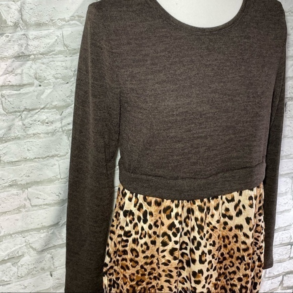 EGS BY ELOGES Brown Leopard Dress Small - Picture 4 of 12